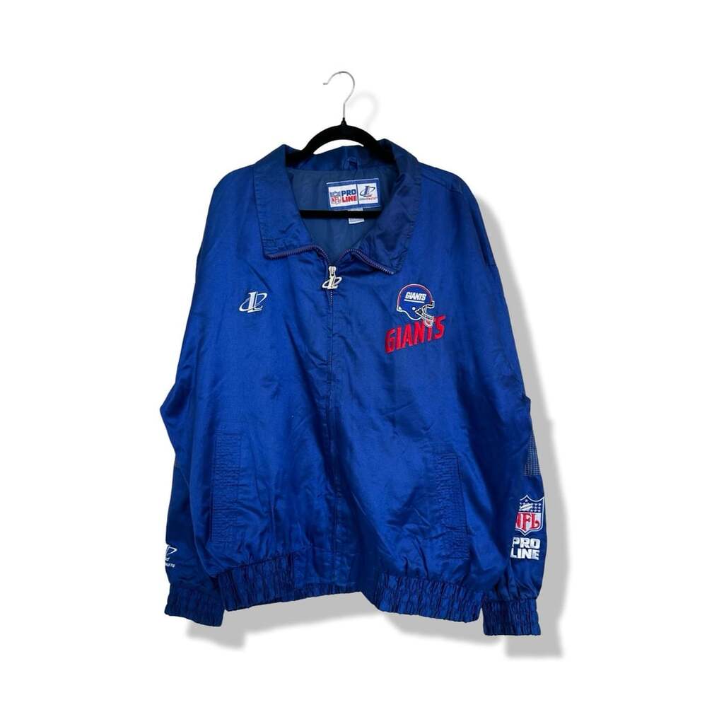 Vintage Logo Athletic NFL Pro Line New York Giants Full Zip Windbreaker Jacket X